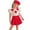 .Red, variant on Agkizg Toddler Girls Clothing Set 3 Piece Set Sleeveless Floral Top Skirt Hat Set