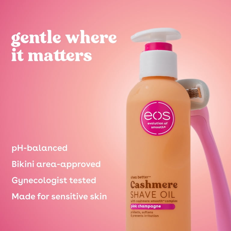 eos, Cashmere Shave Oil, Pink Champagne 6 fl oz, Sensitive Skin