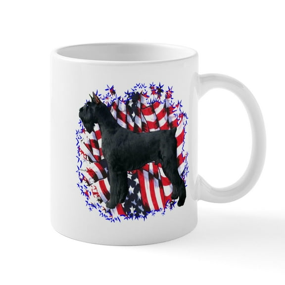 CafePress - Giant Schnauzer Patriot Mug - 11 oz Ceramic Mug - Novelty Coffee Tea Cup