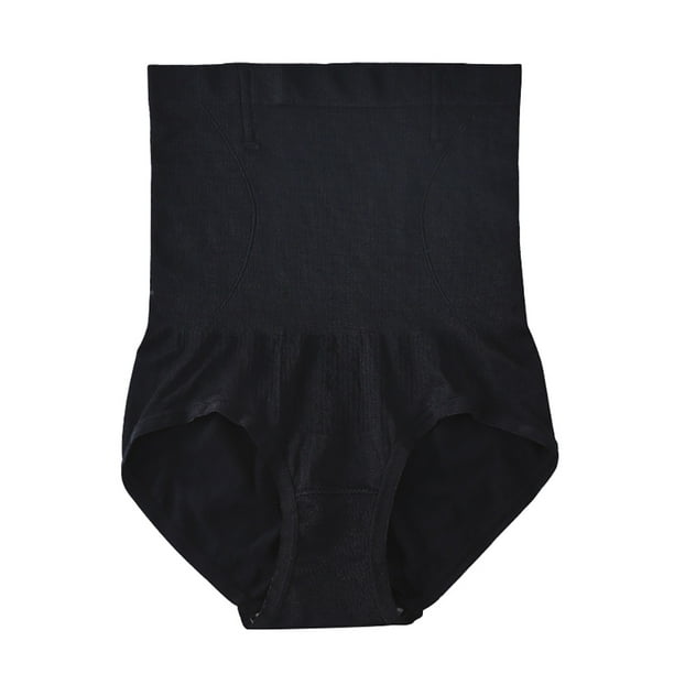Fajas de cintura alta para mujer, bragas de algodón con forma de abdomen, corsé, negro Vogacara AP001085-02