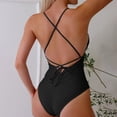 thumbnail image 6 of Women's One Piece Swimsuit Casual Fashion Backless Adjustable Strap Sexy Monokini Bikini Beach Swimwear for Summer Vacation Hot Spring Party,Black,L, 6 of 6