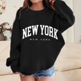 thumbnail image 4 of Girls New York Sweatshirts Fall Winter Long Sleeve Crewneck Casual Graphic Sweatshirt Kids Pullover Tops, 4 of 6