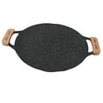 thumbnail image 1 of Nonstick Griddle Grill Pan, Multifunctional Circular Frying Pan Round Baking Stone Tray with Handle for Outdoor Camping, 1 of 7