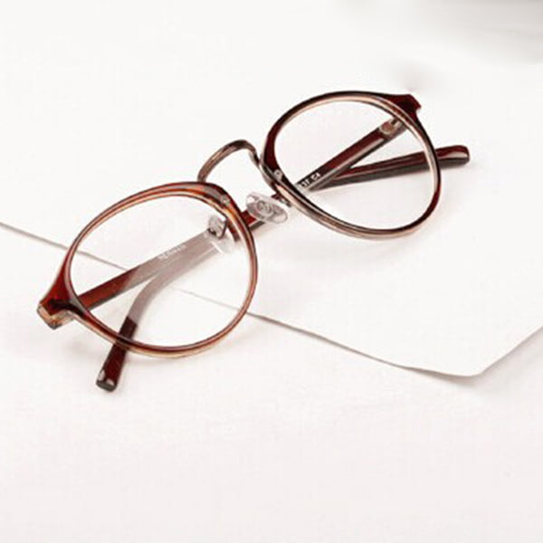 Nerd Eyewear Clear Lens Glasses Vintage Fashion Round Frame Eyeglasses 