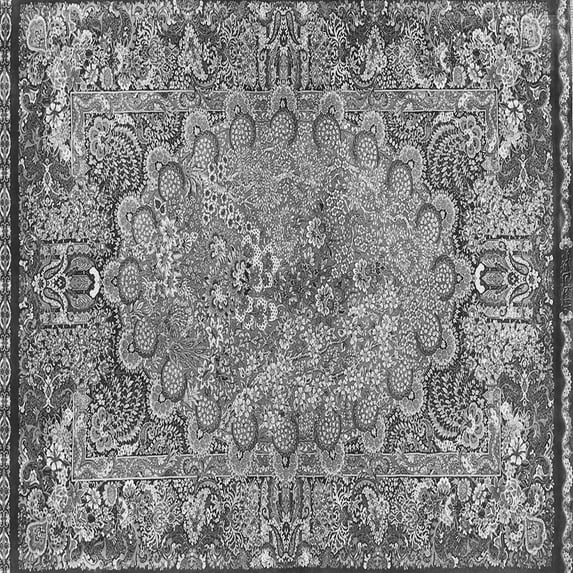 Ahgly Company Indoor Square Persian Gray Traditional Area Rugs, 7' Square