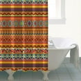 thumbnail image 5 of Extra Long Boho Shower Curtain 72x84 Inches - Vintage Floral & Tropical Leaves Pattern, Waterproof Bohemian Bathroom Decor with 12 Hooks, Tribal Rustic Style, 5 of 5