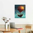 thumbnail image 2 of ONETECH  Space Theme Canvas Wall Art Steampunk Airship Fantasy Picture Starry Night Sky Abstract Artwork Stretched And Framed for Kids Bedroom Classroom Ready to Hang, 2 of 4