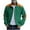 Green, variant on fatyb Mens Jacket Stand Collar Casual Long Sleeve Zip up Coat Colorblock Fall Winter Jacket for Men