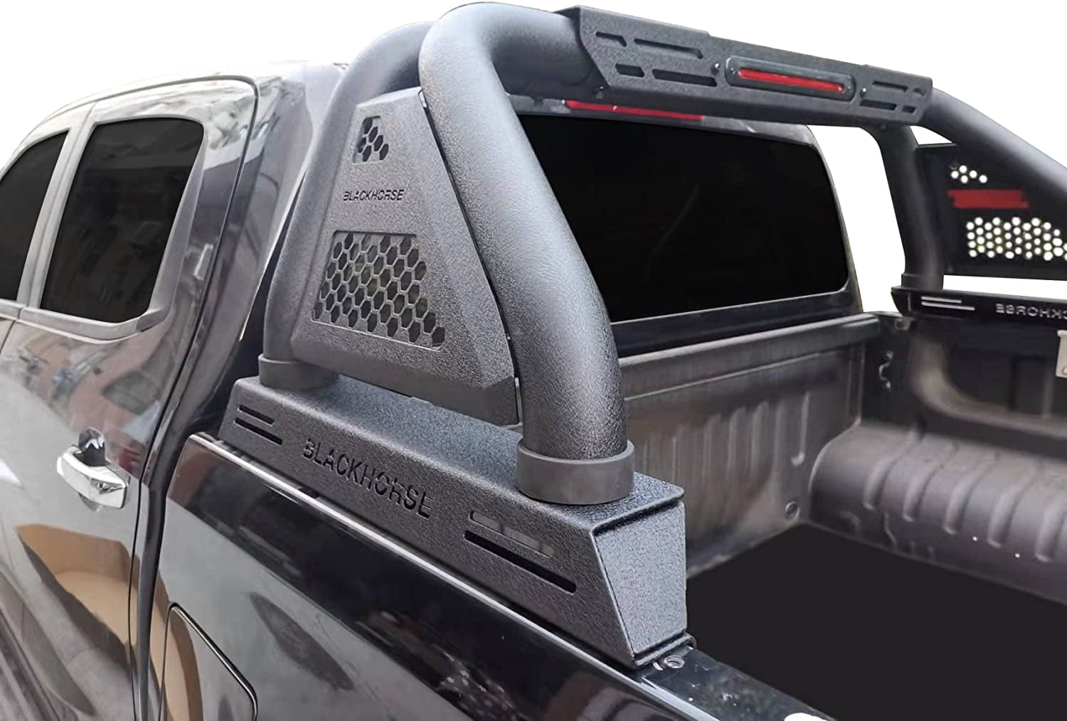 Black Horse Off Road Classic Pro Roll Bar Modular Textured Black Compatible with 2020-2023 Jeep Gladiator-RB09MT