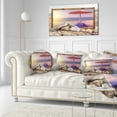 thumbnail image 3 of Designart Framed Effect Beach Sunset - Seashore Throw Pillow - 12x20, 3 of 5