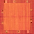 thumbnail image 1 of Ahgly Company Indoor Square Abstract Orange Modern Area Rugs, 7' Square, 1 of 4