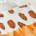 thumbnail image 4 of Bébé Fille Halloween un-Peices Citrouille Imprimé Été Romper Robe Bandeau Extensible 2 Pièces Tenues, 4 of 6