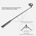 thumbnail image 2 of Trípode UBeesize Selfie Stick, trípode extensible de 62" con control remoto Bluetooth para teléfonos celulares, aluminio resistente, liviano Sincero Electrónica, 2 of 5