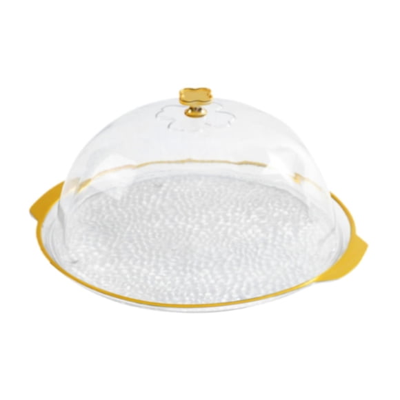 Rongfmy Cake Plate with Dome Cake Diaplay Plate Holder Dinnerware Bread Storage Cake Serving Tray Cake Tray for Kitchen Dessert Shops L