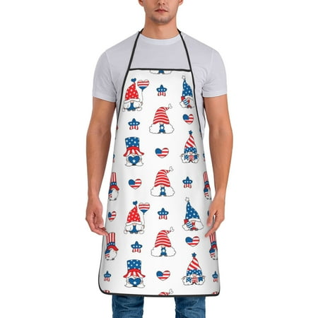 

Aprons for Men Women - USA Flag Print A Cooking Kitchen Apron Chef Apron Waterproof Apron for Painting Pottery Baking BBQ Gardening Salon Gift For women Men