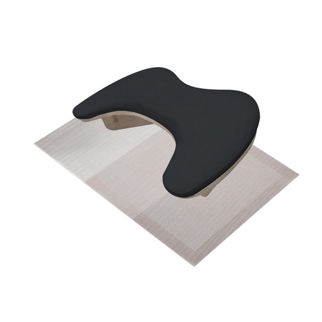 HILABEE PU Leather U Shape Arm Rest Comfortable Professional Portable with Mat Manicure black with white mat