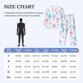 thumbnail image 2 of Mens Pajamas Set, Cartoon Jellyfish Seaweed Button Down Long Sleeve Loungewear Sleepwear Pjs sets for Men, 2 of 5