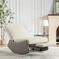 thumbnail image 3 of Pouseayar Rocking Chair Recliner with Adjustable Backrest&Footrest Upholstered Soft Resting for Living Room Bedroom, 3 of 18