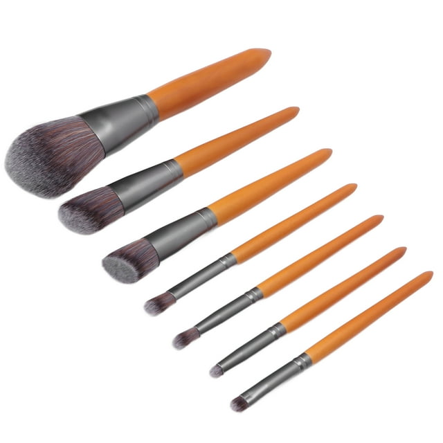 Sombra De Ojos 7 Uds Pinceles De Maquillaje Pinceles De Sombra De Ojos En Polvo Sueltos Cosméticos De Fibra Súper Portátiles
