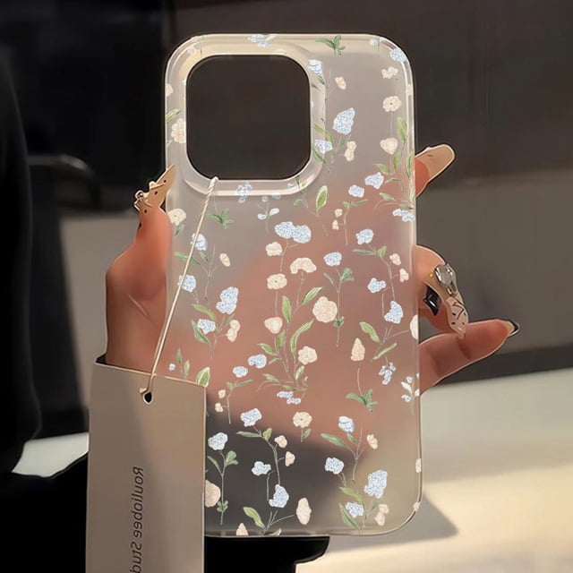 Luxury Flowers Case For iPhone 15 Pro Max Cases iPhone 11 14 Pro Max 12 13 Mini 16 Plus Cases Soft Matte Protective Covers Funda AQ29 For iPhone 14Pro Max