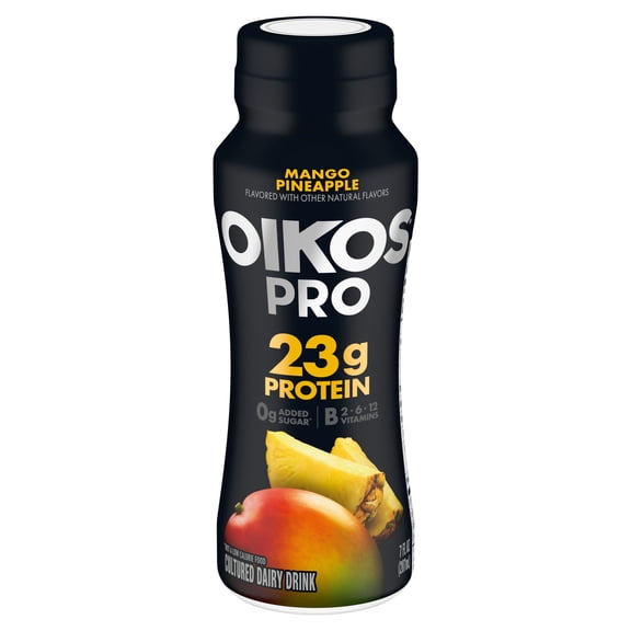 Oikos Pro 23g Protein, Mango Pineapple Cultured Dairy Drink Bottle, 7 fl oz