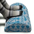 thumbnail image 3 of Ethnic Foot Rest, Classic Greek Art Deco Style Geometric Aztec Folk Motifs Hippie Boho, Non-Slip Backing Adjustable Ergonomic Memory Foam Leg Support for Office, Taupe Grey and Sea Blue, by Ambesonne, 3 of 5