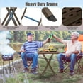 thumbnail image 6 of Auranook Rattan Textured Folding Picnic Table, 4-Person Square Patio Dining Table w/HDPE Tabletop, Metal Frame, Portable Indoor Outdoor Table, 6 of 8