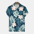 thumbnail image 5 of Mens Hawaiian Shirt Short Sleeve Button Down Shirts Tropical Floral Summer Beach Shirts,S-3XL, 5 of 7