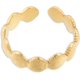 thumbnail image 2 of 1 unidad de anillo abierto con forma de concha chapado en oro auténtico de 18 quilates, anillo de nudillo personalizado para mujer, joyería delicada y moderna, talla 8 (18,1 mm)., 2 of 3