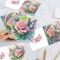 thumbnail image 7 of 6pcs Diamond Painting Kit Greeting Cards Vibrant Floral Theme 5D Handcrafted Art Birthday Holiday Gift Cards with Envelopes, 7 of 7