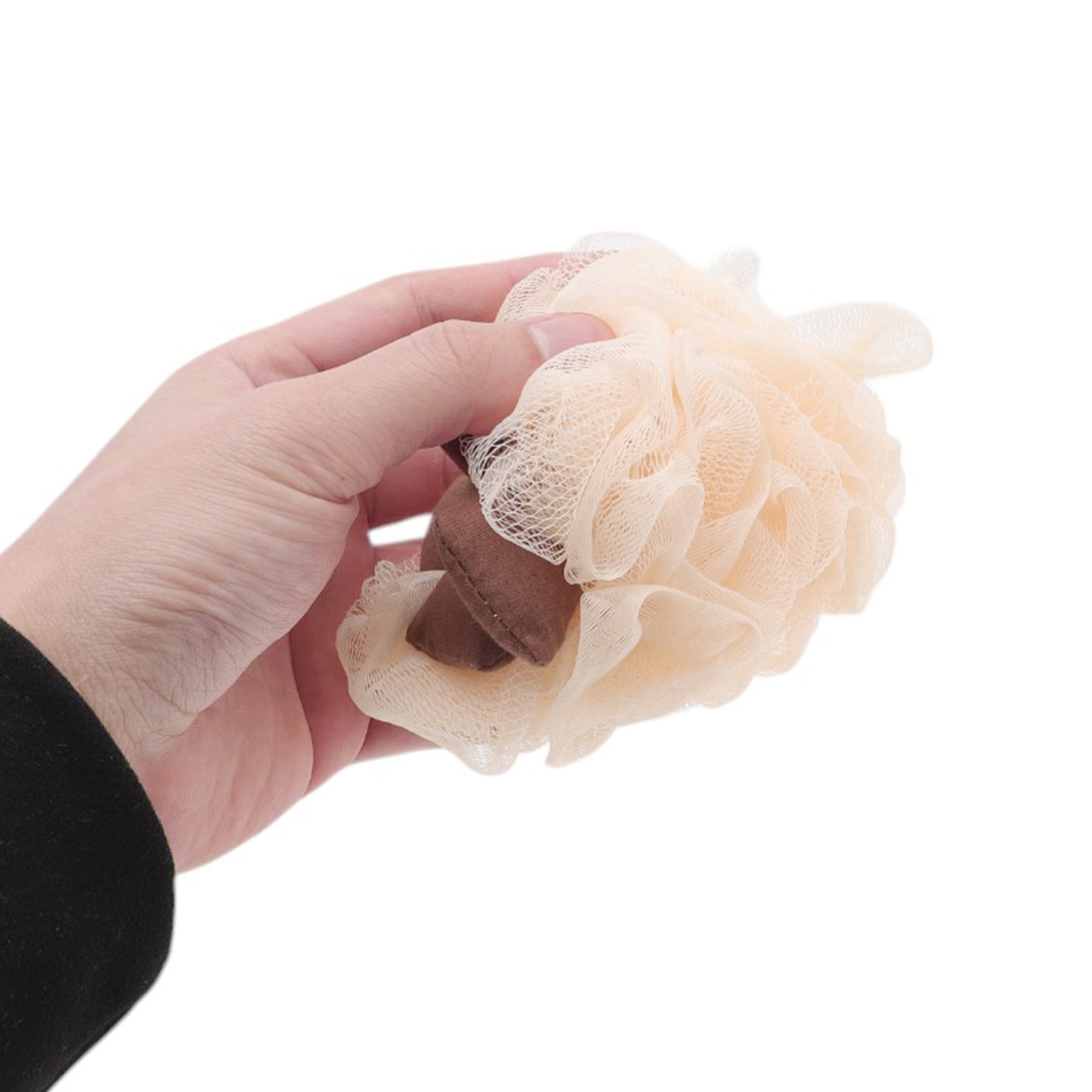 Unique Bargains Sunflowers Bath Shower Loofah Sponge 1 Pc Coffee Color
