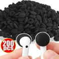 thumbnail image 2 of 200PCS Replacement Ear Tips Headsets Earbuds Soft Sponge Foam Protective Sleeve Headphone Protector Cover Black, 2 of 7
