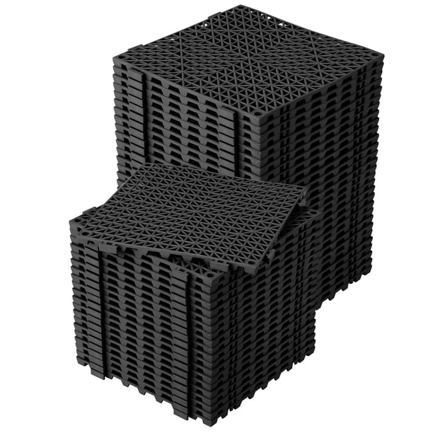 Yeshouse Paquete de 50 baldosas entrelazadas para suelo, 30 x 30 cm, de PVC suave, antideslizantes, con orificios de drenaje, cojín modular impermeable para gimnasio, cocina, piscina y garaje