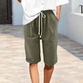 thumbnail image 6 of Lmueinov Women's Casual Sweat Shorts, High Waisted Drawstring Bermuda Shorts with Pockets, Lightweight Athletic Summer Lounge, 6 of 6
