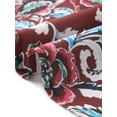 thumbnail image 5 of DARING DIVA Plus Size Boho Floral Notch V Neck A Line Dress 1X Burgundy, 5 of 6