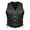 Black, variant on Dream Apparel Womens Motorcycle Leather Vests for Biker Riding Vest With Side Laces genuine leather Black