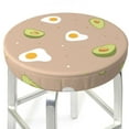 thumbnail image 3 of Haiem Egg and Avocado Cushion Round Bar Chair Seat Cover Bar Chair Cushion Covers Elastic Washable Bar Chair Cover,Protects from Scratches and Stains-14 inch, 3 of 7