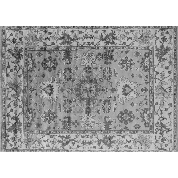 Ahgly Company Indoor Rectangle Oriental Gray Industrial Area Rugs, 4' x 6'