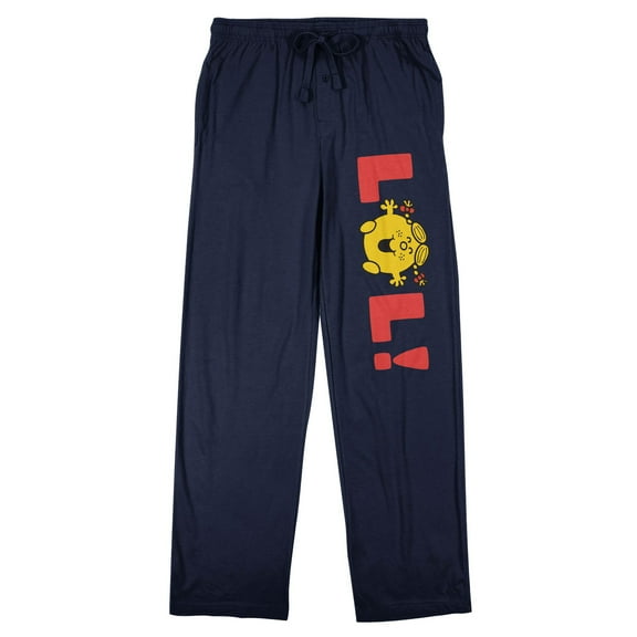 Mr. Men And Little Miss Classic LOL Men's Navy Sleep Pajama Pants-Small
