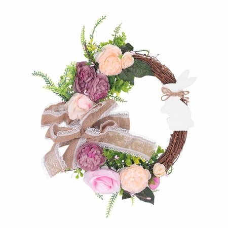 Easter Floral Easter Bunny Wreath Spring Happy Easter Wreath Door Spring Wreath Decorations Wreath Door Front Wreath