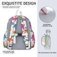thumbnail image 5 of Cute Dinosaur Pattern Backpack for School,Cute School Bag,Schoolbag with Adjustable Shoulder Straps & Padded Back,13.4"x11"x4.7", 5 of 6