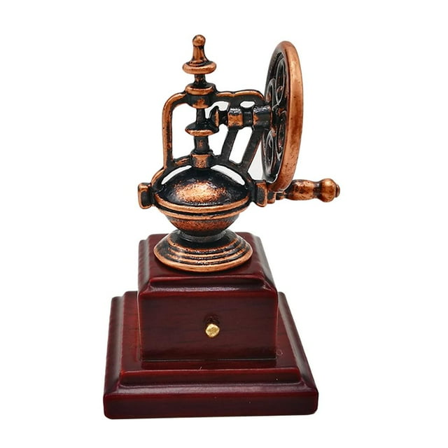 Juego de utensilios de cocina en miniatura Zulema Mini Cafetera Bronce Máquina de café Dollhouse