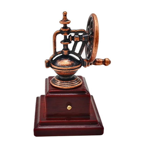 Máquina de café en miniatura para casa de muñecas a escala 1:12 Bronce