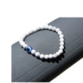 thumbnail image 4 of Pulsera elástica para hombre con cuentas de piedra natural de 6 mm, obsidiana, hematita, ojo de tigre, pino blanco, 4 of 5