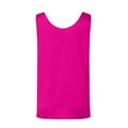 thumbnail image 6 of Satin Sleeveless Top, Round Neck Loose Vest, Blended Fabric, Casual Daily Wear, Pink M, Size S-XXL, 6 of 6