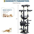 thumbnail image 4 of EastVita 74Inch Tall Cat Tree, Large Cat Tower for Big Cats, Dark Gray, 4 of 8