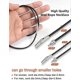 thumbnail image 2 of Waterproof Braided Leather Necklace Cord For Men Women With Stainless Steel/black Clasp, 2/3mm Width, 16"-30" Length, Black/brown Flexible Woven Wax R, 2 of 5