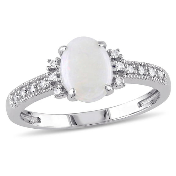 Everly Women's Opal 10k White Gold Ring
