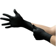 Ansell Microflex MidKnight MK-296 Disposable Nitrile Exam Glove, Black Large, Box of 100