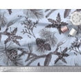 thumbnail image 3 of Soimoi Blue Cotton Duck Fabric Holly Leaves, American Robin Bird Print Sewing Fabric BTY 56 Inch Wide, 3 of 3